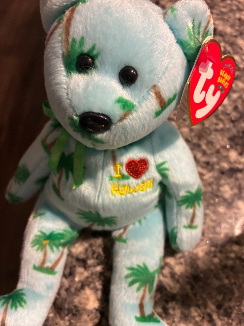 Ty beanie baby vintage, collectible I ♥ Hawaii' Plush Bear - Picture 6 of 6